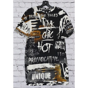 Victoria's Secret X Balmain Graphic Graffiti Oversized T-Shirt Runway 2017 S NWT